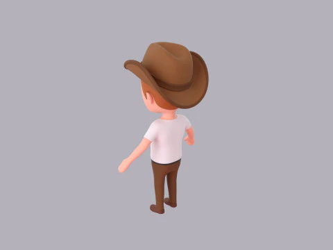 Cartoon Male Character Rigged 089 3D Model