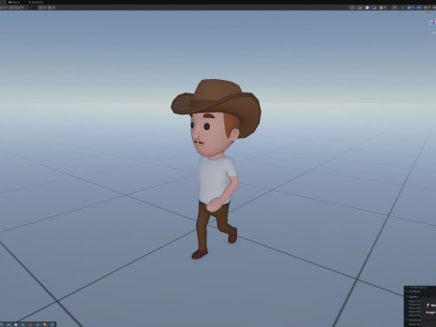 Cartoon Male Character Rigged 089 3D 模型