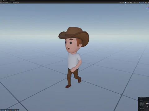 Cartoon Male Character Rigged 089 3D Model