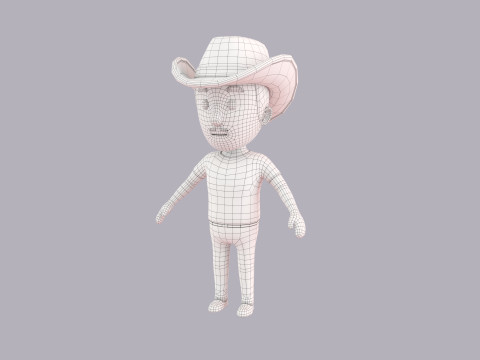Cartoon Male Character Rigged 089 3D 模型