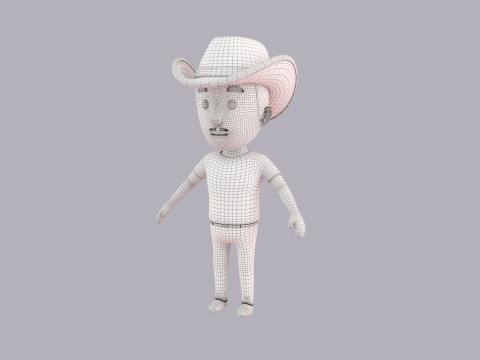 Cartoon Male Character Rigged 089 3D 模型