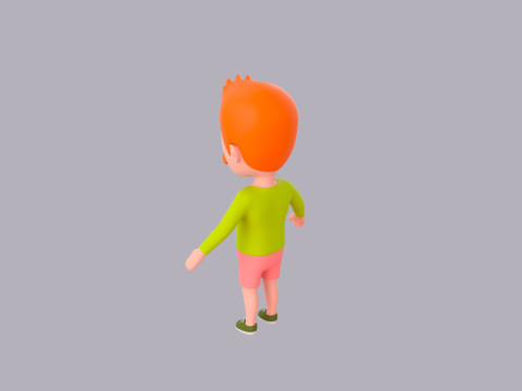 Cartoon Male Character Rigged 090 3Dモデル