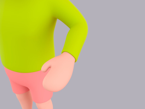 Cartoon Male Character Rigged 090 3Dモデル