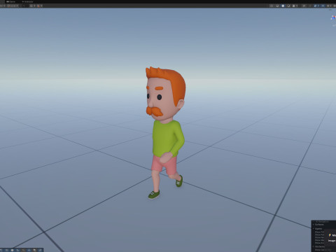 Cartoon Male Character Rigged 090 3Dモデル