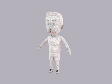 Cartoon Male Character Rigged 090 3Dモデル