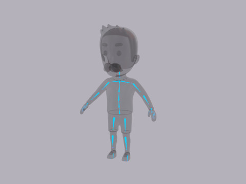 Cartoon Male Character Rigged 090 3Dモデル