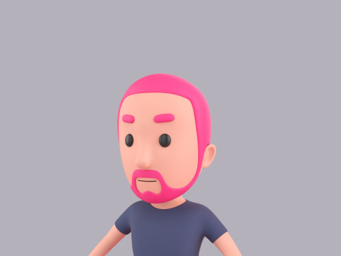 Cartoon Male Character Rigged 091 Model 3D