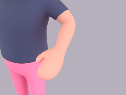 Cartoon Male Character Rigged 091 Model 3D