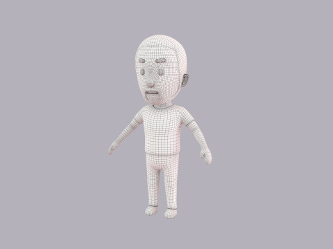 Cartoon Male Character Rigged 091 Model 3D