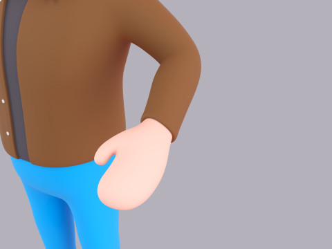 Cartoon Male Character Rigged 092 3D Model