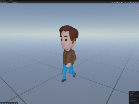 Cartoon Male Character Rigged 092 3D Model