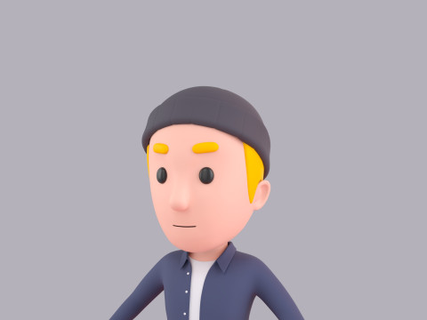 Cartoon Male Character Rigged 093 3Dモデル