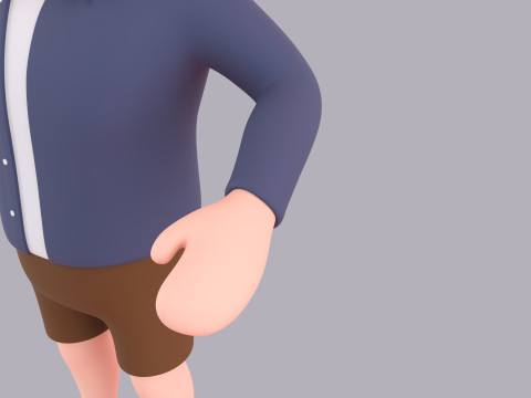 Cartoon Male Character Rigged 093 3Dモデル