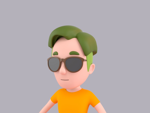 Cartoon Male Character Rigged 094 3D Model