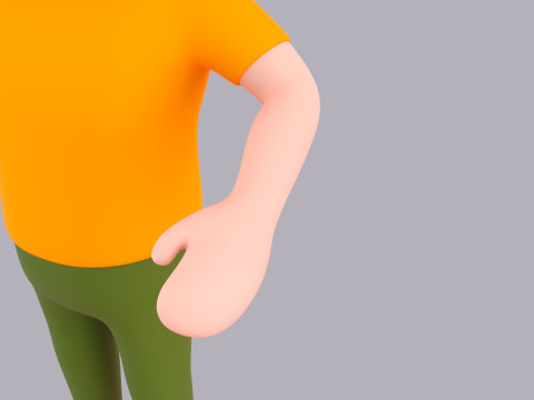 Cartoon Male Character Rigged 094 3D Model