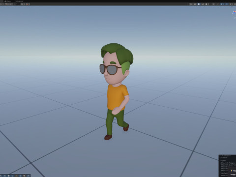 Cartoon Male Character Rigged 094 3D Model