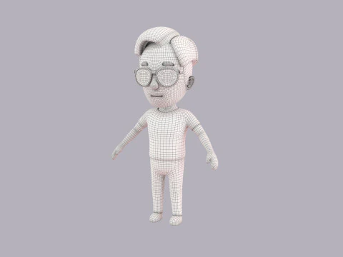 Cartoon Male Character Rigged 094 3D Model