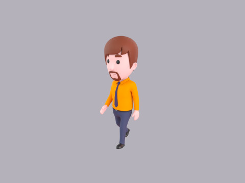 Cartoon Male Character Rigged 095 Modèle 3D