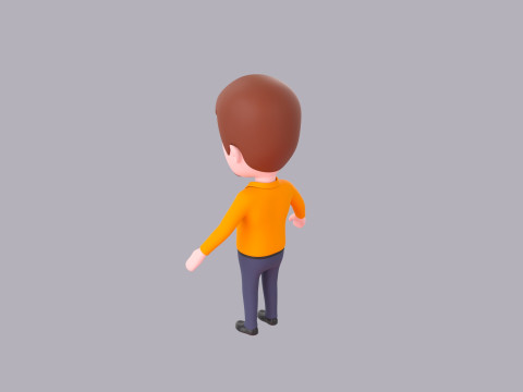 Cartoon Male Character Rigged 095 Modèle 3D