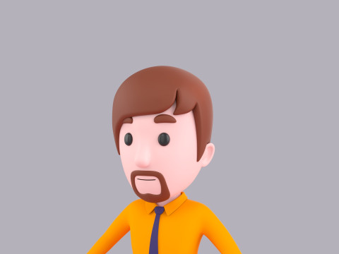 Cartoon Male Character Rigged 095 Modèle 3D