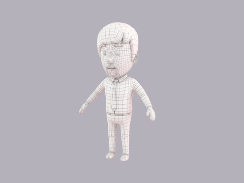 Cartoon Male Character Rigged 095 Modèle 3D