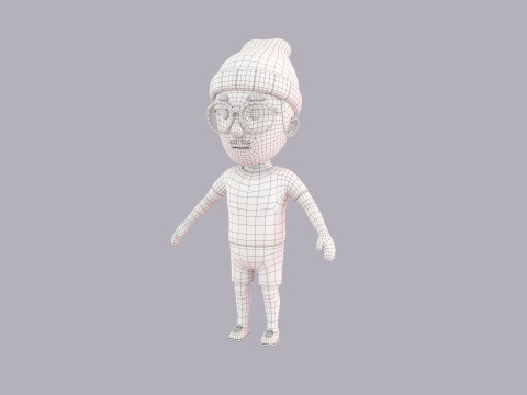 Cartoon Male Character Rigged 096 3D मॉडल