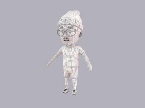 Cartoon Male Character Rigged 096 3D मॉडल