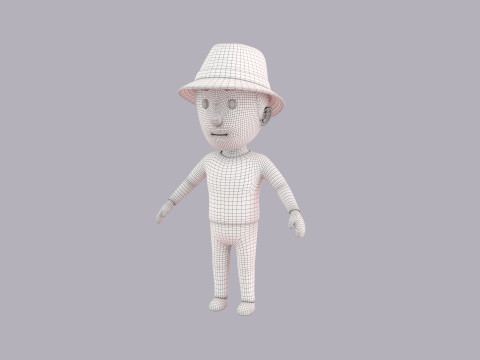 Cartoon Male Character Rigged 097 3D मॉडल
