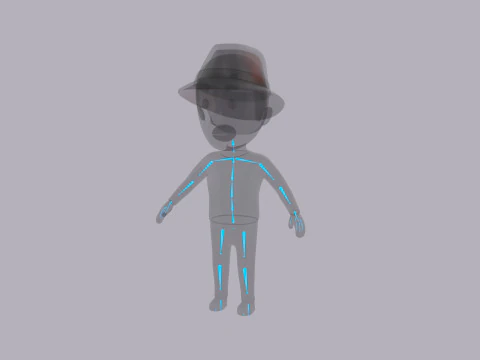 Cartoon Male Character Rigged 097 3D Model