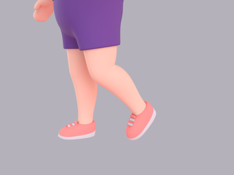 Cartoon Male Character Rigged 098 3D Модель