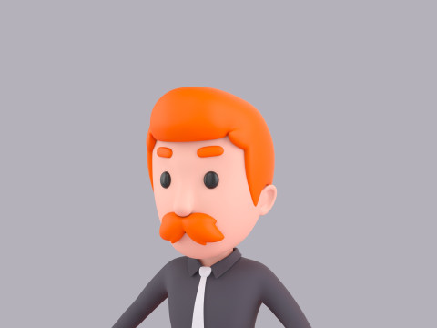 Cartoon Male Character Rigged 098 3D Модель