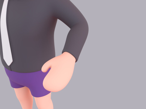 Cartoon Male Character Rigged 098 3D Модель