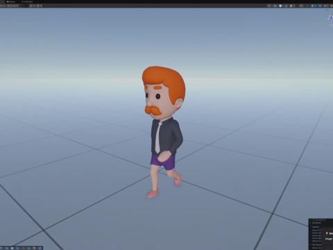 Cartoon Male Character Rigged 098 3D Модель