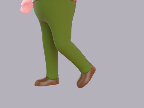 Cartoon Male Character Rigged 099 3D Модель