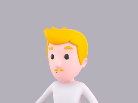 Cartoon Male Character Rigged 099 3D Модель