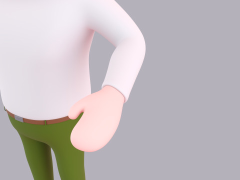 Cartoon Male Character Rigged 099 3D Модель