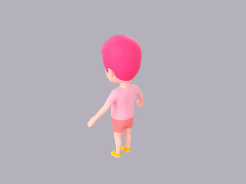 Cartoon Male Character Rigged 100 3D Model
