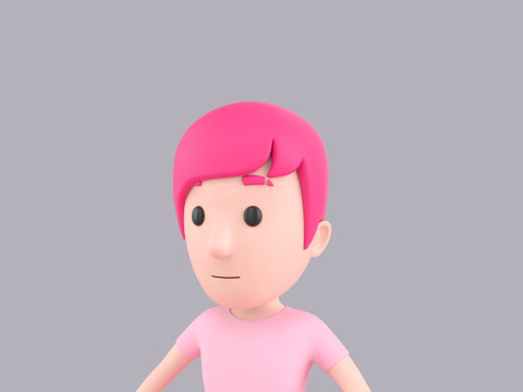 Cartoon Male Character Rigged 100 3D Model