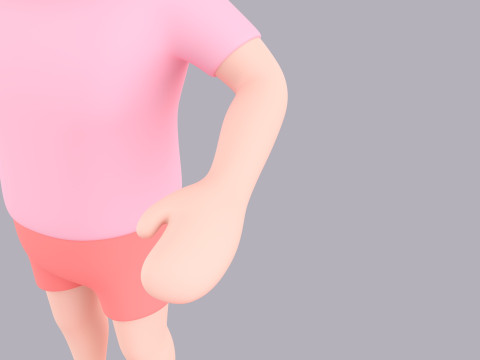 Cartoon Male Character Rigged 100 3D Model