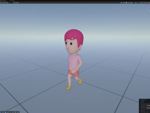 Cartoon Male Character Rigged 100 3D Model