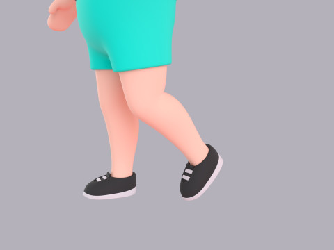 Cartoon Male Character Rigged 101 3D Модель