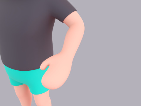 Cartoon Male Character Rigged 101 3D Модель