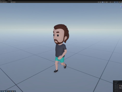 Cartoon Male Character Rigged 101 3D Модель