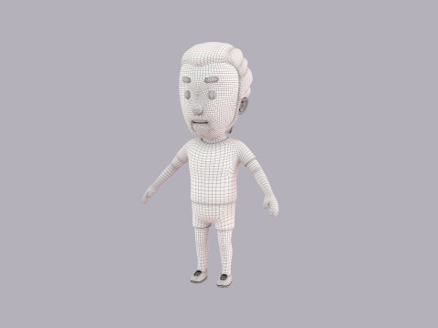 Cartoon Male Character Rigged 101 3D Модель