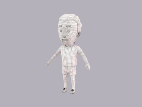 Cartoon Male Character Rigged 101 3D Model