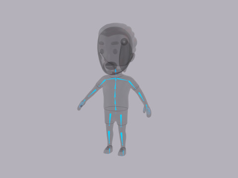Cartoon Male Character Rigged 101 3D Модель