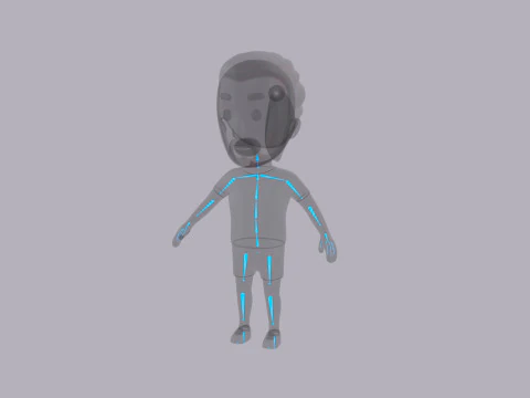 Cartoon Male Character Rigged 101 3D Model
