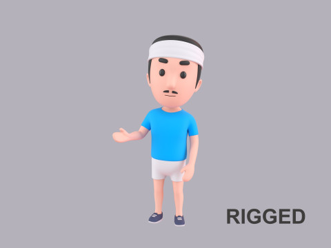 Cartoon Male Character Rigged 102 Modèle 3D