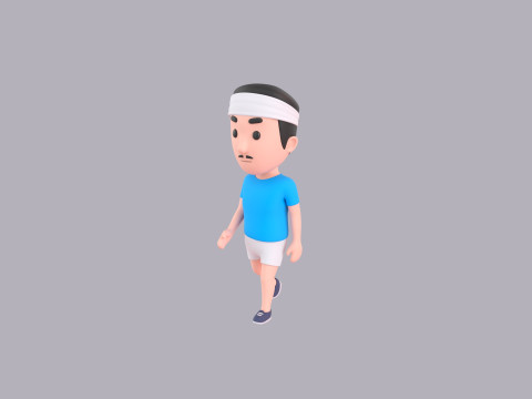 Cartoon Male Character Rigged 102 Modello 3D