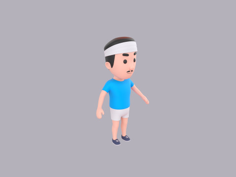 Cartoon Male Character Rigged 102 Modello 3D